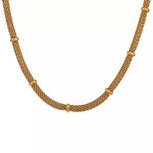 New 18K Gold Plated Chain Necklace 16”+ 3” extension